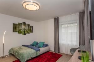 Posteľ alebo postele v izbe v ubytovaní Lovely apartman- free parking
