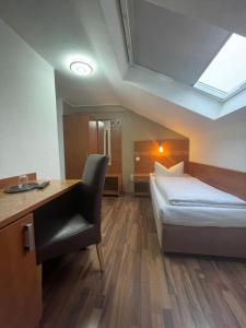 Postel nebo postele na pokoji v ubytování Hotel Monte Cristo