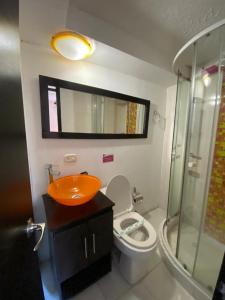 A bathroom at Hotel Boutique San Sebastián Chapinero