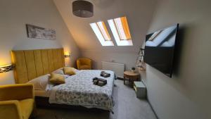 Postel nebo postele na pokoji v ubytování Apartament Strumyk