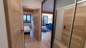 Posteľ alebo postele v izbe v ubytovaní Apartament Widokowy 40