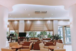 En restaurang eller annat matställe på Athinaiko Hotel