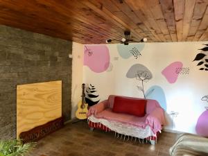 Area tempat duduk di Ciao Bariloche - habitaciones privadas en hostel
