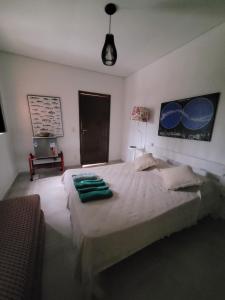 Postel nebo postele na pokoji v ubytování Suíte Luxo Refúgio das Ostras