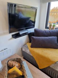 TV a/nebo společenská místnost v ubytování Sunset Tiny House GbR
