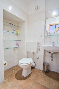 a bathroom with a toilet and a sink at Jerry & Oli's Apartments in Šibenik