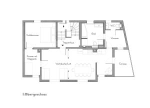 a house with a viewfourth floor plan at Ferienhaus Art Apartment - Harz in Zorge