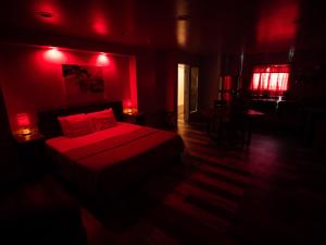 Postelja oz. postelje v sobi nastanitve Tao Cabins