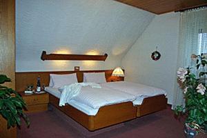 Postel nebo postele na pokoji v ubytování Gasthaus Zum Rothenberg