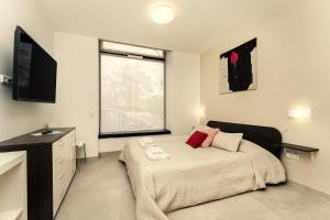 Televízia a/alebo spoločenská miestnosť v ubytovaní Vincanto Rooms Old Town