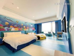 Katil atau katil-katil dalam bilik di Chuang-tang Spring Spa Hotel