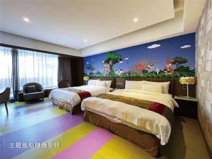Katil atau katil-katil dalam bilik di Chuang-tang Spring Spa Hotel