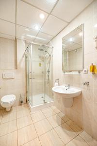 Koupelna v ubytování Hotel Rivulus + 37 fotografií