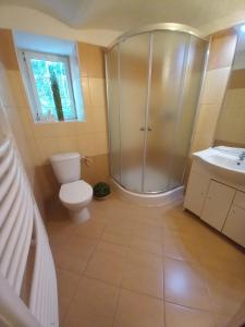 Koupelna v ubytování Chalupa Nela apartmány Háj u Loučné pod Klínovcem