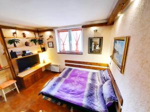 Postel nebo postele na pokoji v ubytování Apartman Pod bregom - Gondola 180m