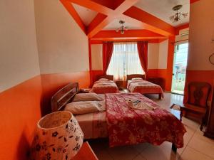 Кровать или кровати в номере Hotel El Cristo