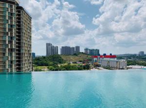 a view of a large body of water with buildings at D pristine Family Suites By Holi in Johor Bahru