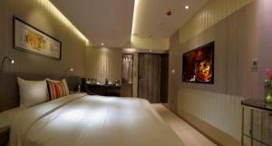 Postel nebo postele na pokoji v ubytování Beauty Hotels - Hotel Bnight-Self Check-In Hotel