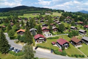 an aerial view of a village with houses at Bayerwaldhäusl in Arrach