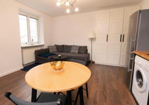 Kuchyň nebo kuchyňský kout v ubytování Stadium apartment