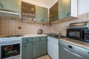 Kuchyň nebo kuchyňský kout v ubytování Apartments Roje