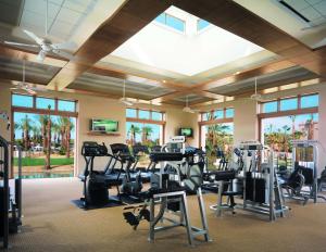 a gym with treadmills and cardio equipment in a building at Hyatt Regency Indian Wells Resort & Spa in Indian Wells