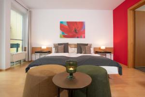 Ein Bett oder Betten in einem Zimmer der Unterkunft Zillertal Appartements