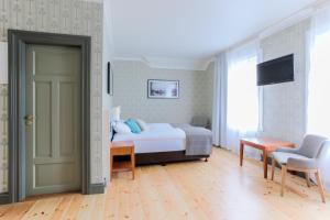 Llit o llits en una habitació de Fosshotel Eastfjords