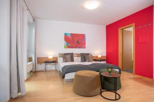 Ein Bett oder Betten in einem Zimmer der Unterkunft Zillertal Appartements