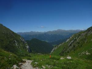 a view of a valley from a mountain at Haus Patricia in Kartitsch