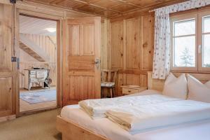 Posteľ alebo postele v izbe v ubytovaní Ferienhaus Bergfrieden