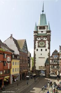 Nespecifikovaný výhled na destinaci Freiburg nebo výhled na město při pohledu z hotelu
