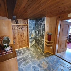 Kuchyň nebo kuchyňský kout v ubytování Chalet Pagrüeg