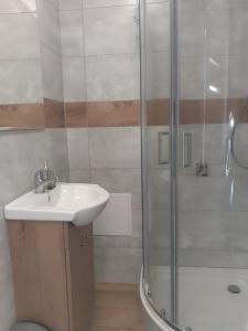 Kúpeľňa v ubytovaní APARTAMENTY CENTRUM PIŁSUDSKIEGO