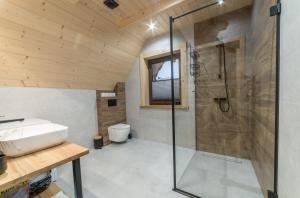 Koupelna v ubytování Zbyrcoki - Domki w Górach + 16 fotografií