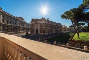 a view of a building from a bridge at WE LOVE ROMA Guest House in Rome