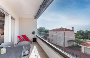 Balkón nebo terasa v ubytování SOLU Apartment
