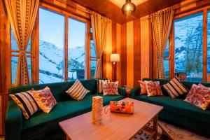Ein allgemeiner Bergblick oder ein Berglick von des Hostels aus