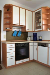Kuchyň nebo kuchyňský kout v ubytování Ferienwohnung BackHaus