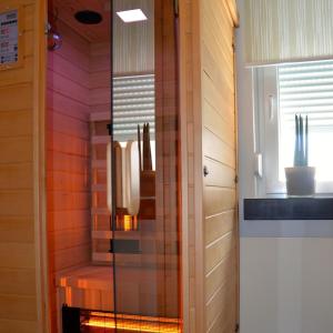 Phòng tắm tại Gästehaus Praliné