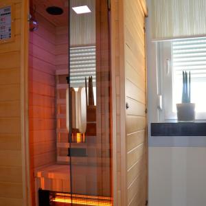 Koupelna v ubytování Gästehaus Praliné