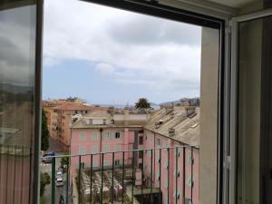 a view of a city from a window at Castelletto al mare in Rapallo