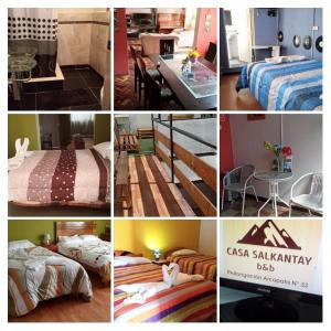 een collage van foto's van een hotelkamer bij Casa Salkantay Cusco in Cuzco