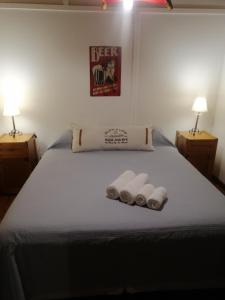 Ein Bett oder Betten in einem Zimmer der Unterkunft Cabañas del Este