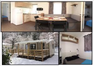 Camping Happy Pyrénées的厨房或小厨房