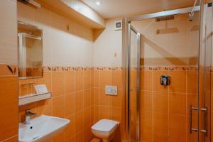 Koupelna v ubytování Horský Hotel Popradské Pleso