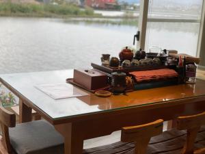Utsikt mot elv nær bed-and-breakfastet