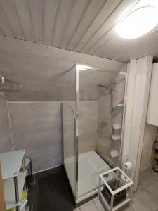 Koupelna v ubytování Reginas Ferienhäuschen + 30 fotografií