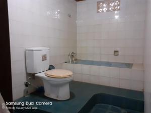 ein Badezimmer mit einem WC und einer Badewanne in der Unterkunft Pondok Kecil Bungalow in Ubud
