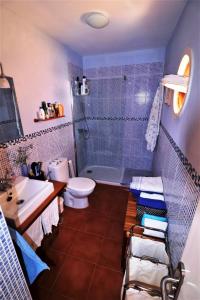 A bathroom at Apartment with large relax terrace and top equipment